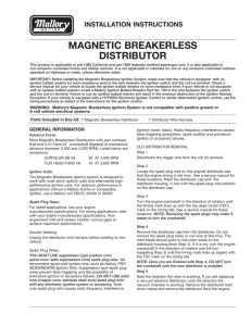 Malloy Ignition Systems Installation Instructions