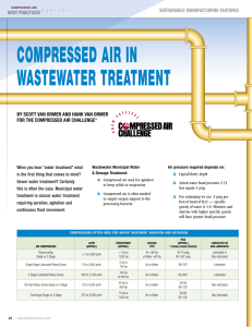 compressed air in wastewater treatment