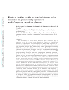 Electron heating via the self-excited plasma series resonance in