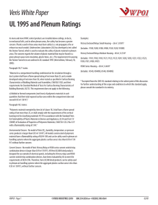 Veris White Paper UL 1995 and Plenum Ratings