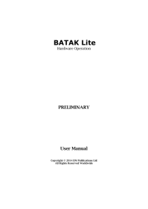 BATAK Lite - User Guide