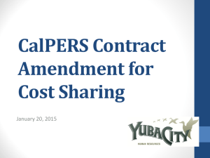 CalPERS Contract Amendment for Cost Sharing