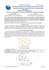 A Survey on Security Threats in Wireless Mesh Networks
