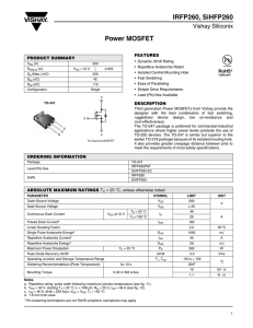 Power MOSFET IRFP260, SiHFP260