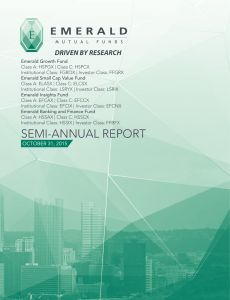 semi-annual report - Emerald Mutual Funds