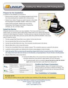 Installing Your Wired Linxup GPS Tracking Device Install the Device
