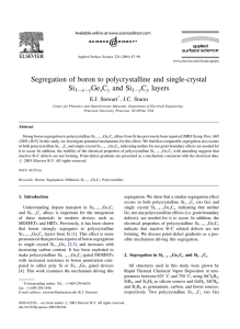 Segregation of boron to polycrystalline and single-crystal