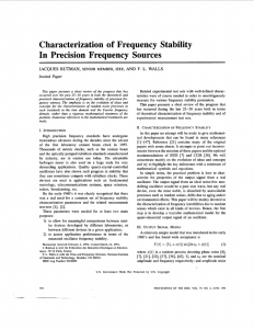 Characterization of frequency stability in precision frequency sources