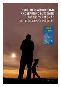 Golf Stand Guide to Learning Outcomes