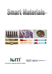 smart materials - The Institute of Materials, Minerals and Mining