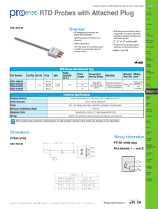 ProSense RTD Probes with Attached Plug
