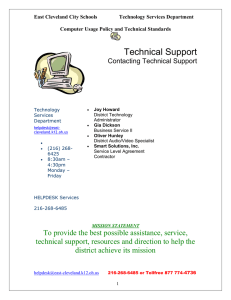 Technical Support - East Cleveland City Schools
