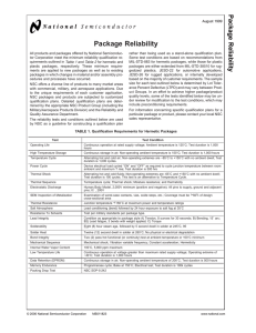 Package Reliability