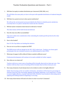 Teacher Evaluation Questions and Answers – Part 1