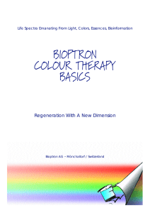 Bioptron Colour Therapy Basics Manual