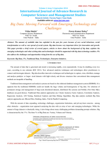 Big Data: Moving Forward with Emerging Technology