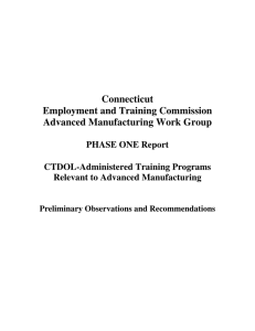 Phase 1 Report - Connecticut Department of Labor