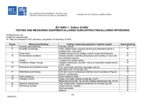 List of test equipment for IEC 60950 3rd ed.