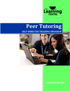 Peer Tutoring - Sheridan College