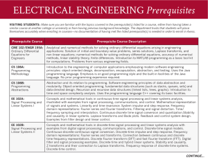ELECTRICAL ENGINEERING Prerequisites