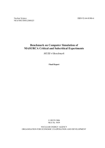 Benchmark on Computer Simulation of MASURCA Critical and
