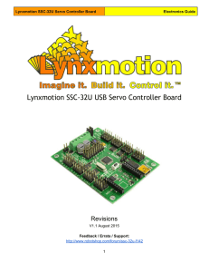 Lynxmotion SSC-32U USB Servo Controller Board