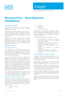 Electrical Fires Fixed Installations