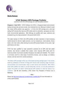 UTAC Bolsters QFN Package Portfolio