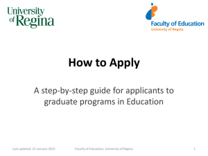 How to Apply to Graduate Programs in Education