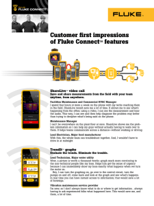 Customer first impressions of Fluke ConnectTM features
