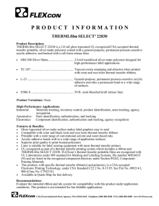 PRODUCT INFORMATION - Marking Systems, Inc.