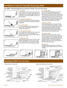 Retaining Wall Cross Sections Installation Guide
