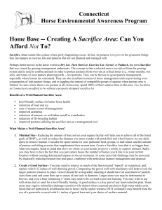 Home Base -- Creating A Sacrifice Area: Can You Afford Not To?