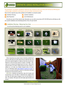 The Synthetic Turf Depot Installation Manual was created to save