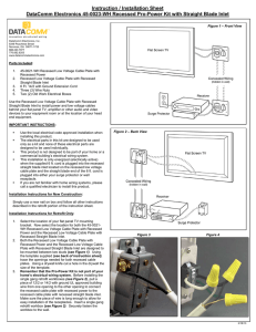 Manual for Recessed Pro-Power Kit with Straight