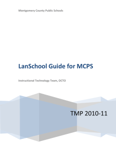 LanSchool Guide - Montgomery County Public Schools