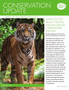 conservation update - San Diego Zoo Institute for Conservation