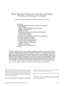 Should Weaning Protocols Be Used With All Patients Who Receive