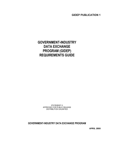 government-industry data exchange program (gidep) requirements