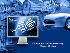 STAR-CCM+ Pre/Post Processing - CD