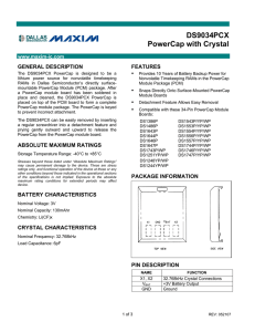 DS9034PCX PowerCap with Crystal