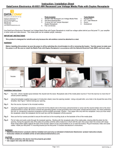 Instruction / Installation Sheet DataComm Electronics 45-0031