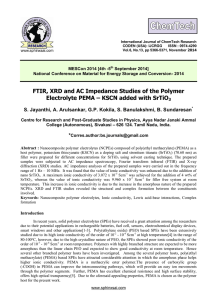 FTIR, XRD and AC Impedance Studies of the Polymer