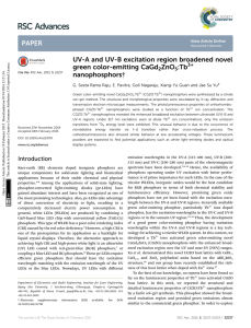 UV-A and UV-B excitation region broadened novel