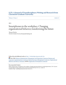 Smartphones in the workplace: Changing organizational behavior