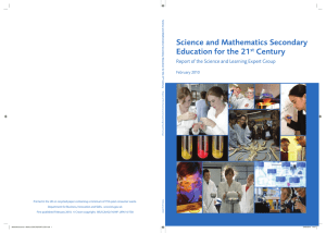 Science and Mathematics Secondary Education for the 21st Century