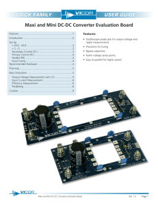 Maxi and Mini DC-DC Converter Evaluation Board Users Guide