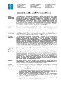 General Conditions of Purchase Orders
