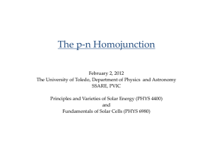 The pn Homojunction - Department of Physics and Astronomy