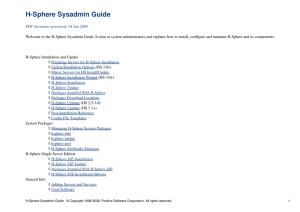 H-Sphere Sysadmin Guide PDF Document Generated